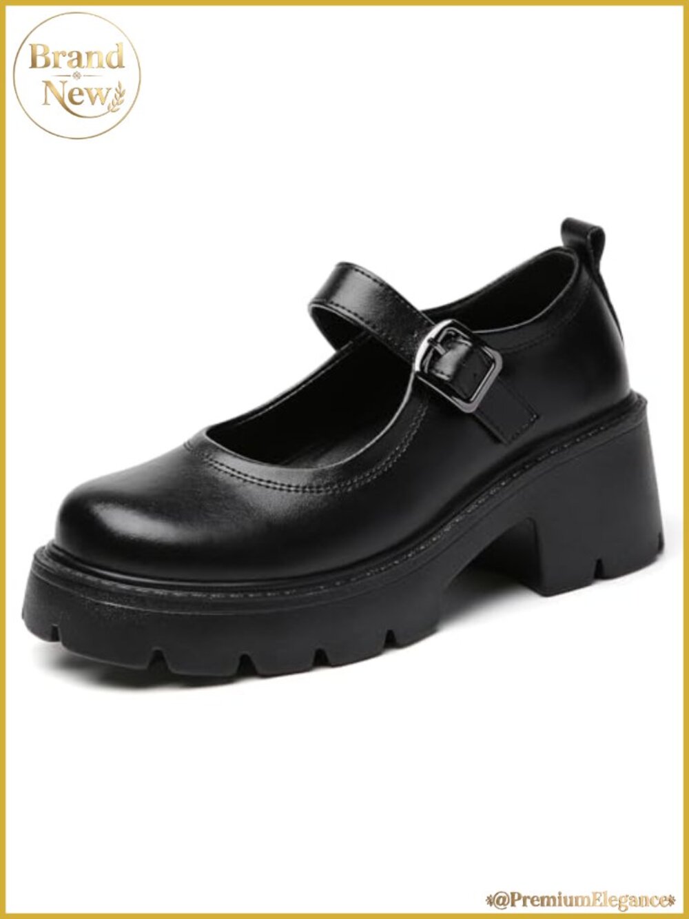 Women's Mary Jane Platform Pumps with Buckle Strap